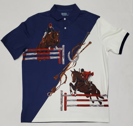 Nwt Polo Ralph Lauren Striped Spellout Classic Fit Polo