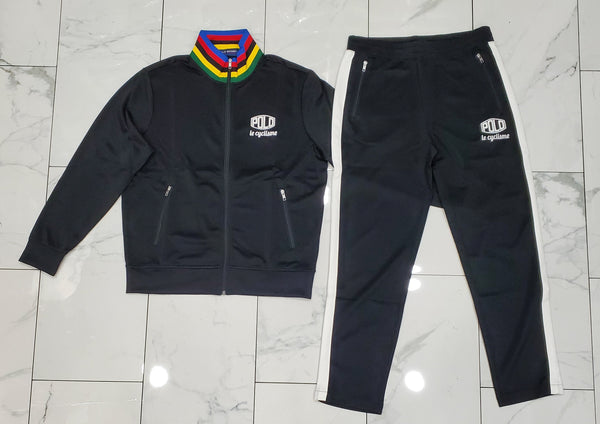 Nwt Polo Sport Black Cyclisme Zip Up Track Jacket With Matching Track Pants - Unique Style