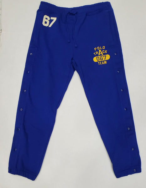 Nwt Polo Ralph Lauren Royal Blue Track Team 067 Button Jacket with Matching Track Team 067 Tear Away Pants - Unique Style