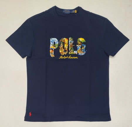 Nwt Polo Ralph Lauren Navy/Yellow Script Spellout Shorts