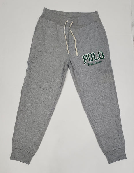 Nwt Polo Ralph Grey/Green Spellout Patch Joggers - Unique Style