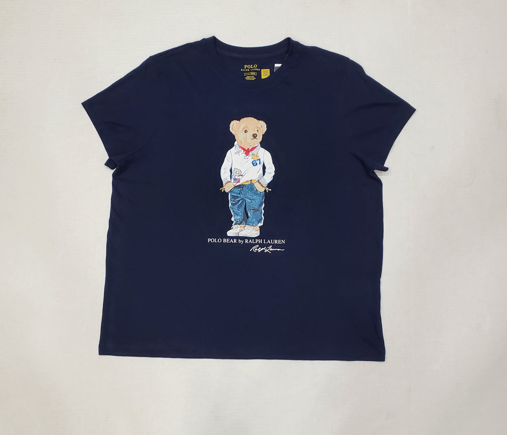 Nwt Polo Ralph Lauren Women's White Rugby Teddy Bear Tee