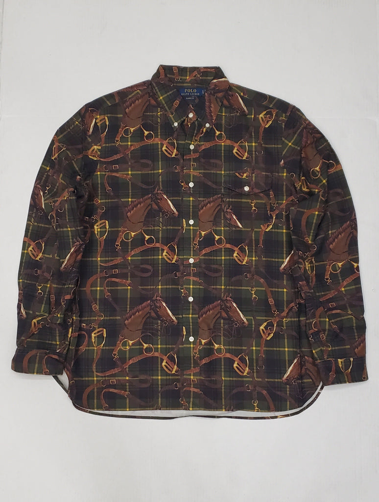 Nwt Polo Ralph Lauren Equine Horse Head Classic Fit L/S Button Down