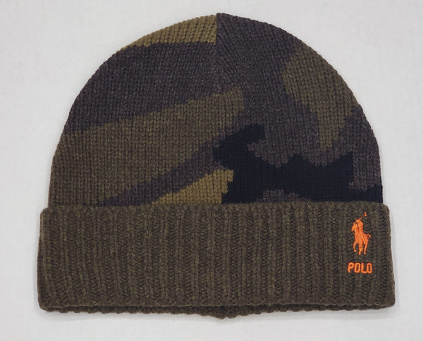 Nwt Polo Ralph Lauren Camo with Orange Small Pony Skully - Unique Style