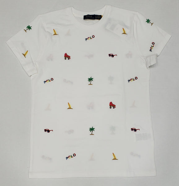 Nwt Polo Ralph Lauren Women's Allover Embroidered Tee - Unique Style