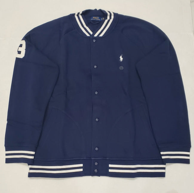 Nwt Polo Sport Navy Triple Pony Embroidered Baseball Jacket - Unique Style