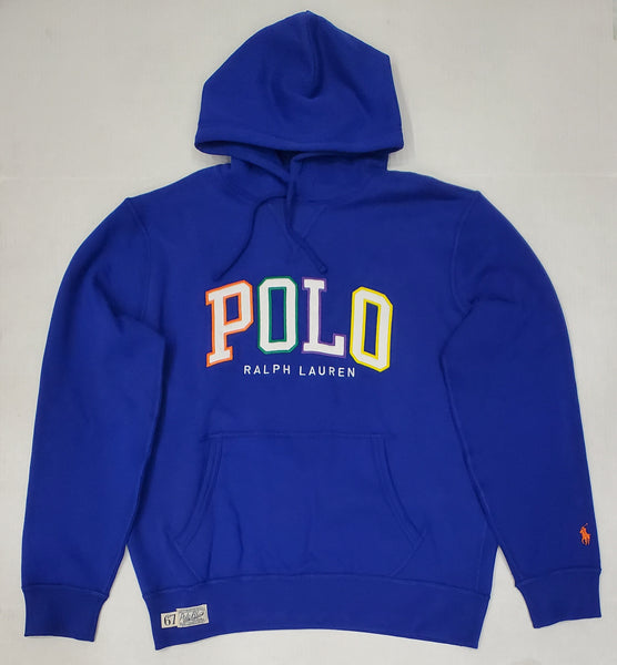 Nwt Polo Ralph Lauren Royal Spellout Patch Hoodie - Unique Style