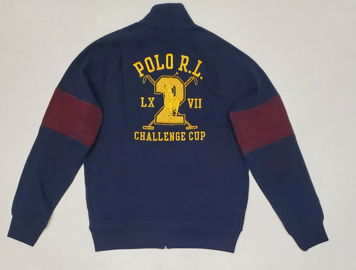 Nwt Polo Ralph Lauren Navy/Burgundy Challenge Cup #2 Big Pony Zip up Jacket - Unique Style