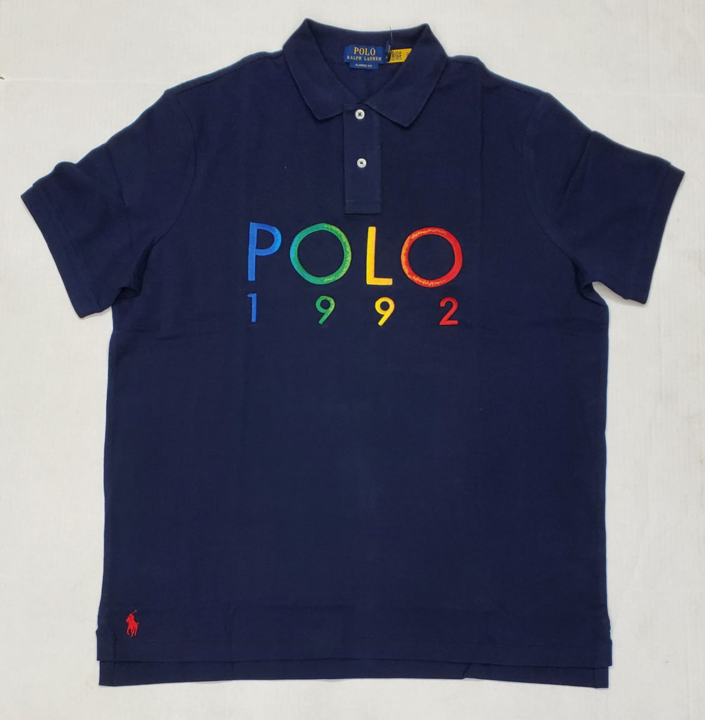 Nwt Polo Ralph Navy Embroidered 1992 Classic Fit Polo