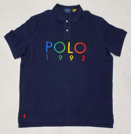 Nwt Polo Ralph Lauren Red/Green/Yellow Uni Badge Classic Fit Polo