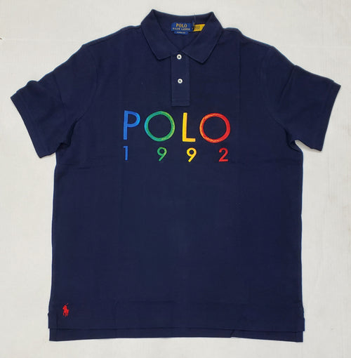 Nwt Polo Ralph Navy Embroidered 1992 Classic Fit Polo - Unique Style