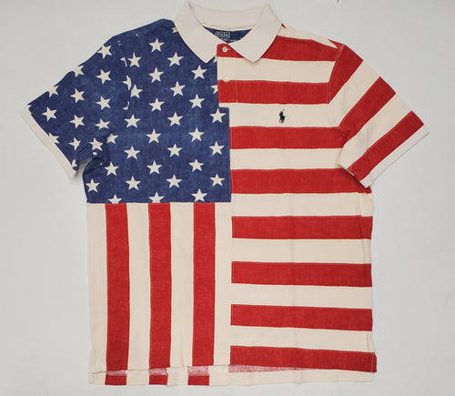 Nwt Polo Ralph American Flag  Classic Fit Polo - Unique Style