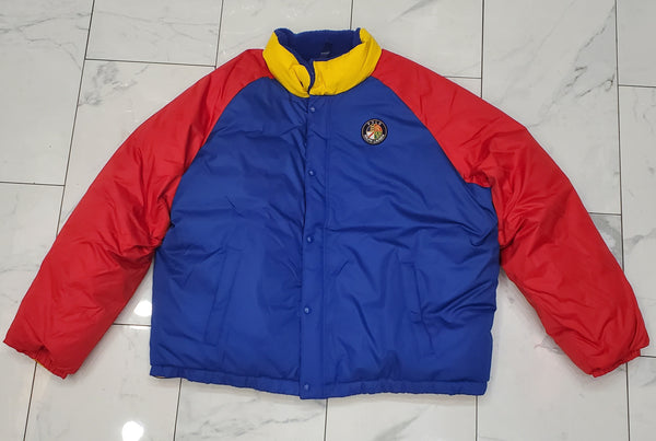 Nwt Polo Ralph Royal Blue/Red Lauren Reversible Cookie Down Jacket - Unique Style