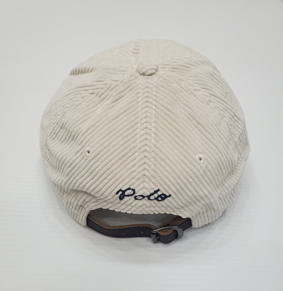 Polo Ralph Lauren Corduroy Leather Badge Adjustable Strap Back - Unique Style