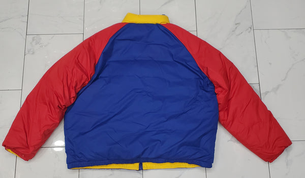 Nwt Polo Ralph Royal Blue/Red Lauren Reversible Cookie Down Jacket - Unique Style
