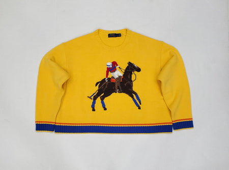 Nwt Polo Ralph Lauren Women's Yellow Teddy Bear Sweatshirt
