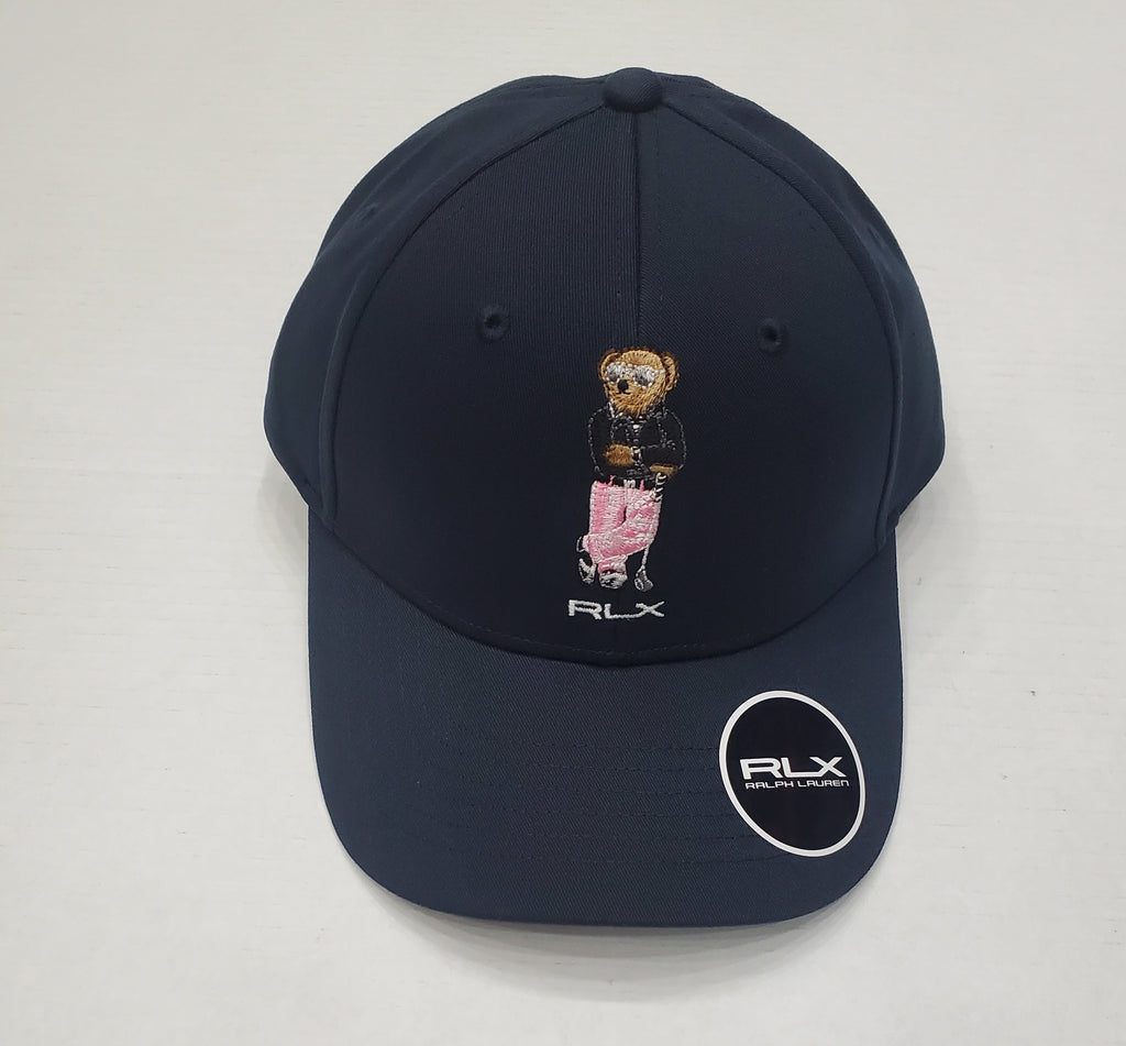 Nwt RLX Navy Golf Bear Velcro Strap Hat