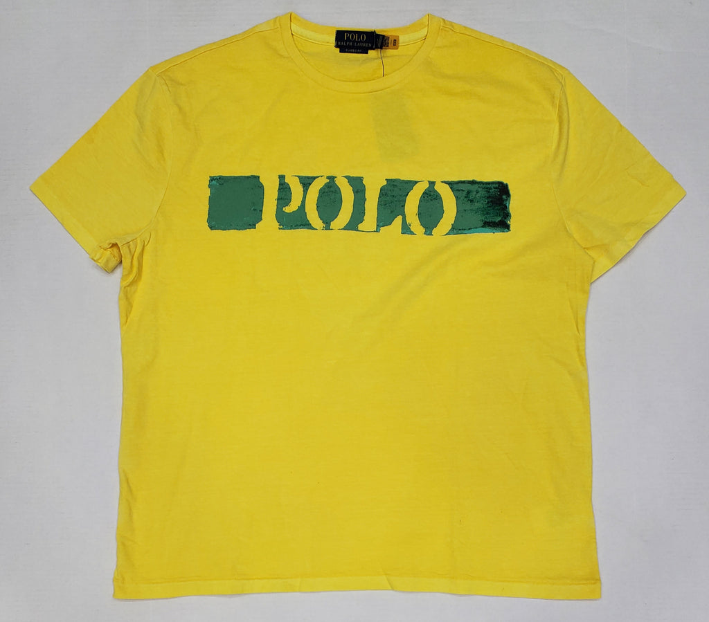 Nwt Polo Ralph Lauren Yellow Paint Classic Fit Tee