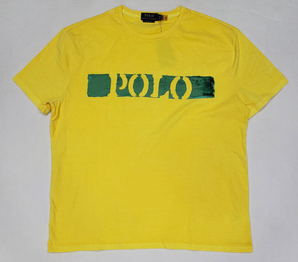 Nwt Polo Ralph Lauren Yellow Paint Classic Fit Tee - Unique Style
