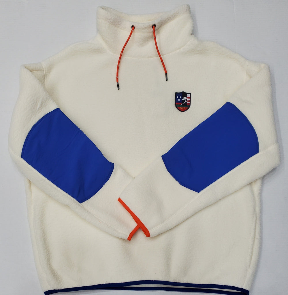Nwt Polo Ralph Lauren Cream Downhill Sul Hybrid Funnelneck Pullover