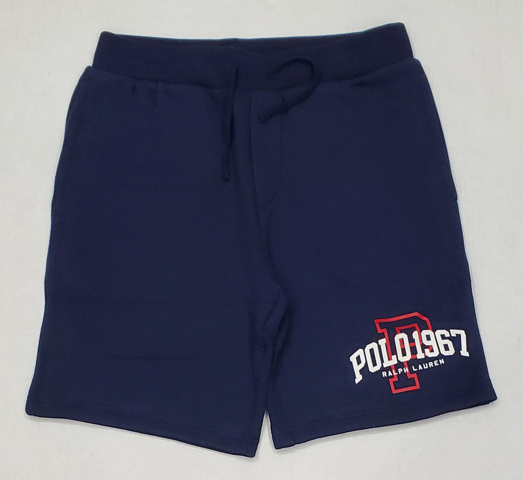 Nwt Polo Ralph Lauren Navy 1967 'P' 8.5 Fleece Shorts