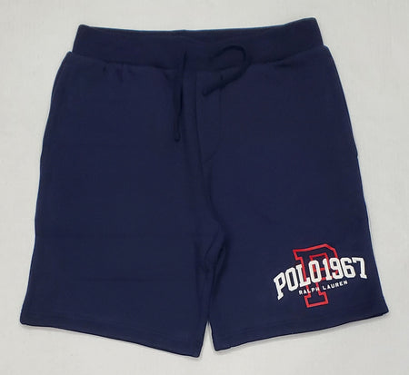 Nwt Polo Ralph Lauren Grey Split 9.5 Inch Fleece Shorts