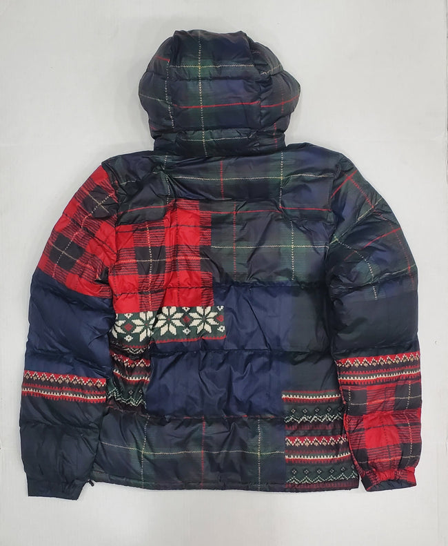 Nwt Polo Ralph Lauren Patchwork Printed Snowflake Down Jacket - Unique Style