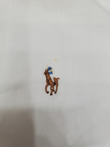 Nwt Polo Ralph Lauren White Chambray Small Pony Classic Fit Button Up - Unique Style
