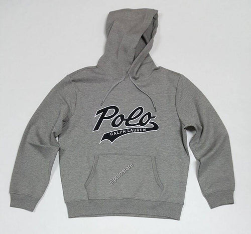 Nwt Polo Big & Tall Grey Polo Script Logo Double Knit Hoodie - Unique Style