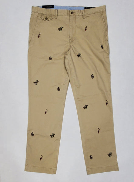 Nwt Polo Ralph Lauren Embroidered Allover Straight Fit Chino Pants - Unique Style