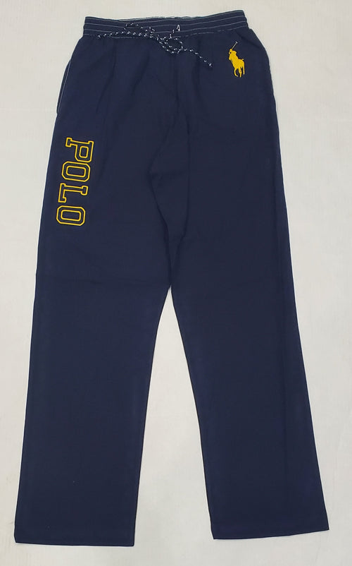 Nwt Polo Ralph Lauren Navy/Yellow Spellout w/Pony Pajama Pants - Unique Style