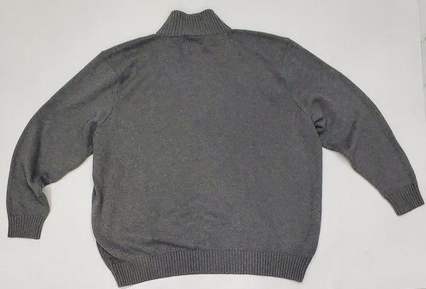 Nwt Polo Big & Tall Grey Heather Half Zip Sweater - Unique Style