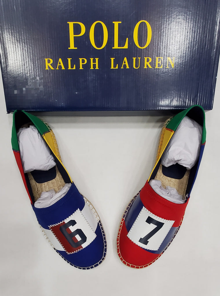Nwt Polo Ralph Lauren Colorblock Canvas Slip-on Espadrille