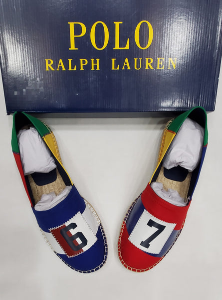 Nwt Polo Ralph Lauren Colorblock Canvas Slip-on Espadrille - Unique Style