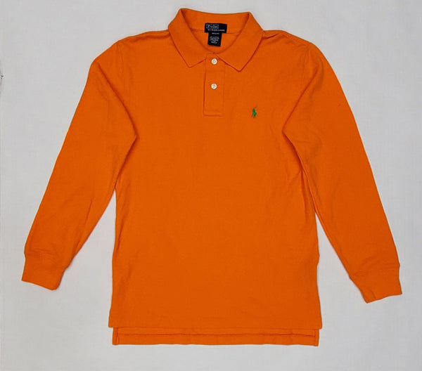 Kids Polo Ralph Lauren Orange Small Pony Polo Shirt (8-20) - Unique Style