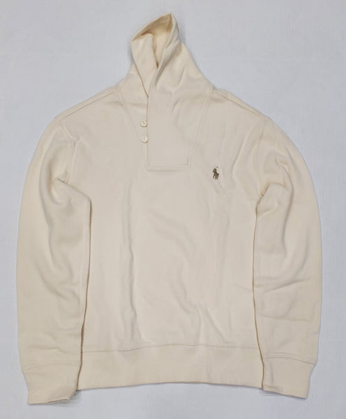 Nwt Polo Ralph Lauren Cream w/Beige Horse Shawl Neck Sweater - Unique Style