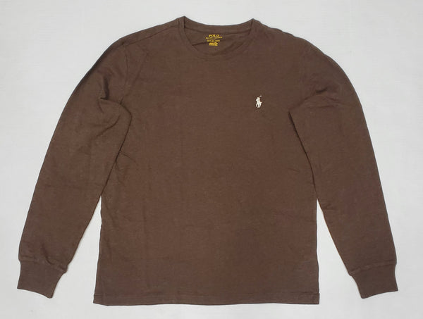Nwt Polo Ralph Lauren Brown Small Pony Long Sleeve Tee - Unique Style