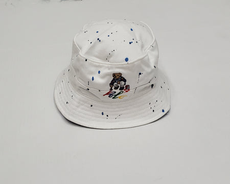 Nwt Polo Ralph Lauren Grey/White Reversible Bucket Hat