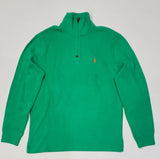 Nwt Polo Ralph Lauren Cabo Green w/Orange Horse Half-Zip Sweater - Unique Style