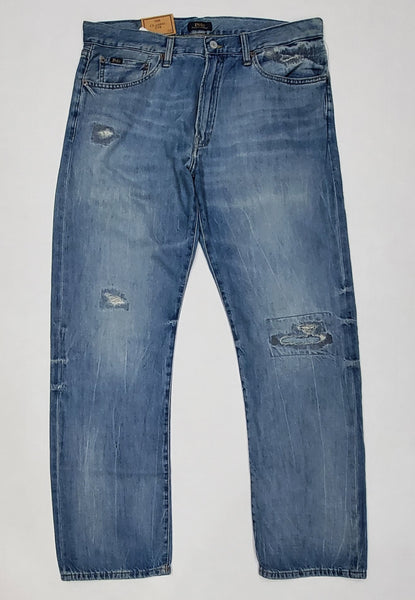 Nwt Polo Ralph Lauren Blue Classic Fit Ripped Jeans - Unique Style