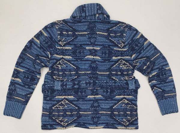 Ralph Lauren RRL Hand Knit Shawl Neck Cardigan - Unique Style