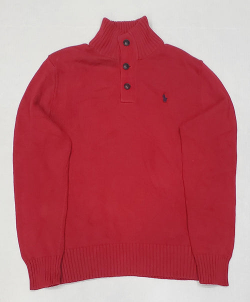 Nwt Polo Ralph Lauren Tudor Red Small Pony Mock Neck Sweater - Unique Style