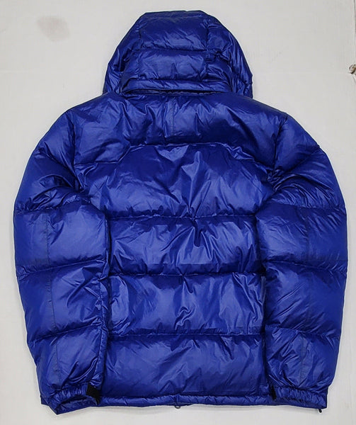 Nwt Polo Ralph Lauren Glossy Blue Small Pony Hoodie Down Jacket - Unique Style