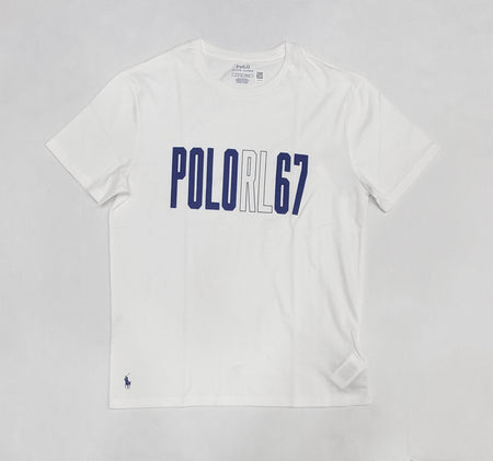 Nwt Polo Ralph Lauren White/Green RL Running Clu 109 Prince Street Track 067 Team Reversible Tee