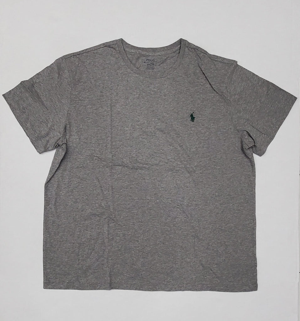 Nwt Polo Ralph Lauren Grey w/Green Small Pony Round Neck Tee