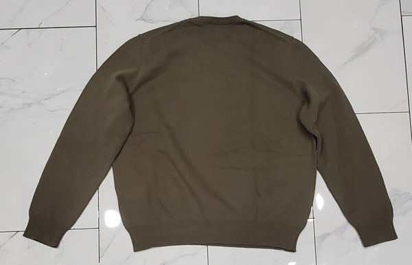 Ralph Lauren Purple Label Olive Bear Patch Knitted Sweater - Unique Style