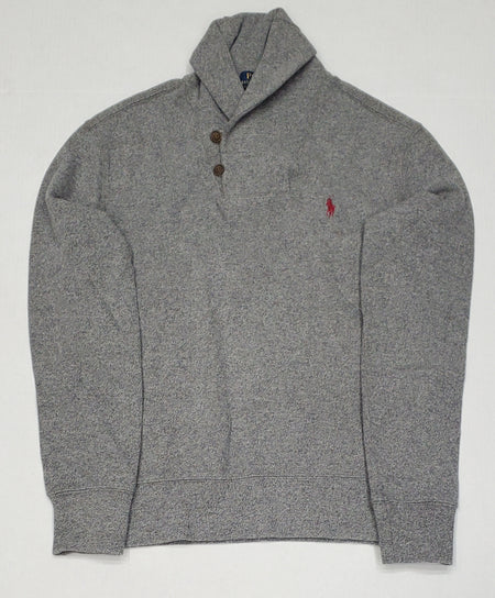 Nwt Polo Ralph Lauren Flame Heat  w/Navy Horse Cotton V-Neck Sweater