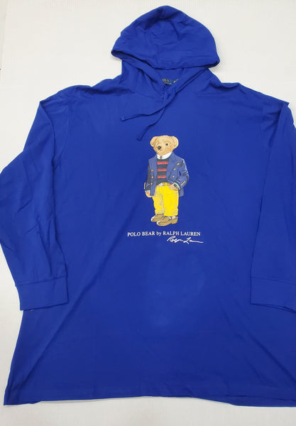 Iconic Big & Tall Royal Blue Teddy Bear Hoodie Tee