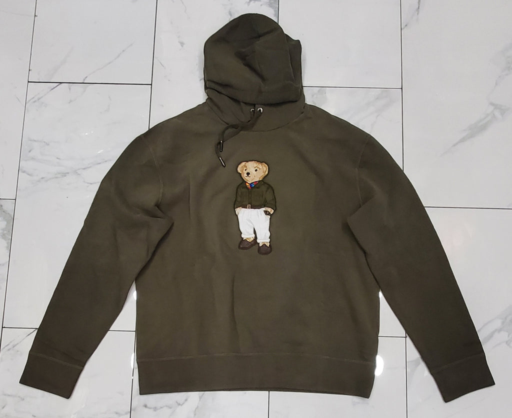 Ralph Lauren Purple Label Olive Patch Bear Hoodie