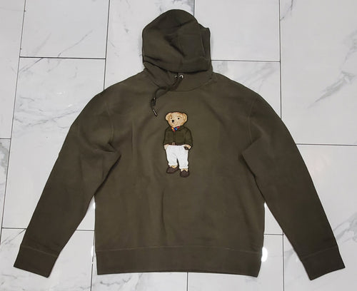 Ralph Lauren Purple Label Olive Patch Bear Hoodie - Unique Style